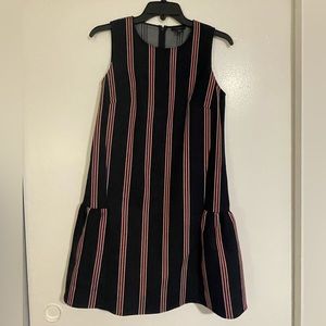 Navy and Red Striped Halogen Dress